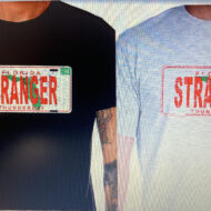 Stranger License Plate Shirt- Black Only
